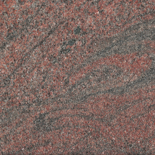MULTICOLOR RED lángolt gránit